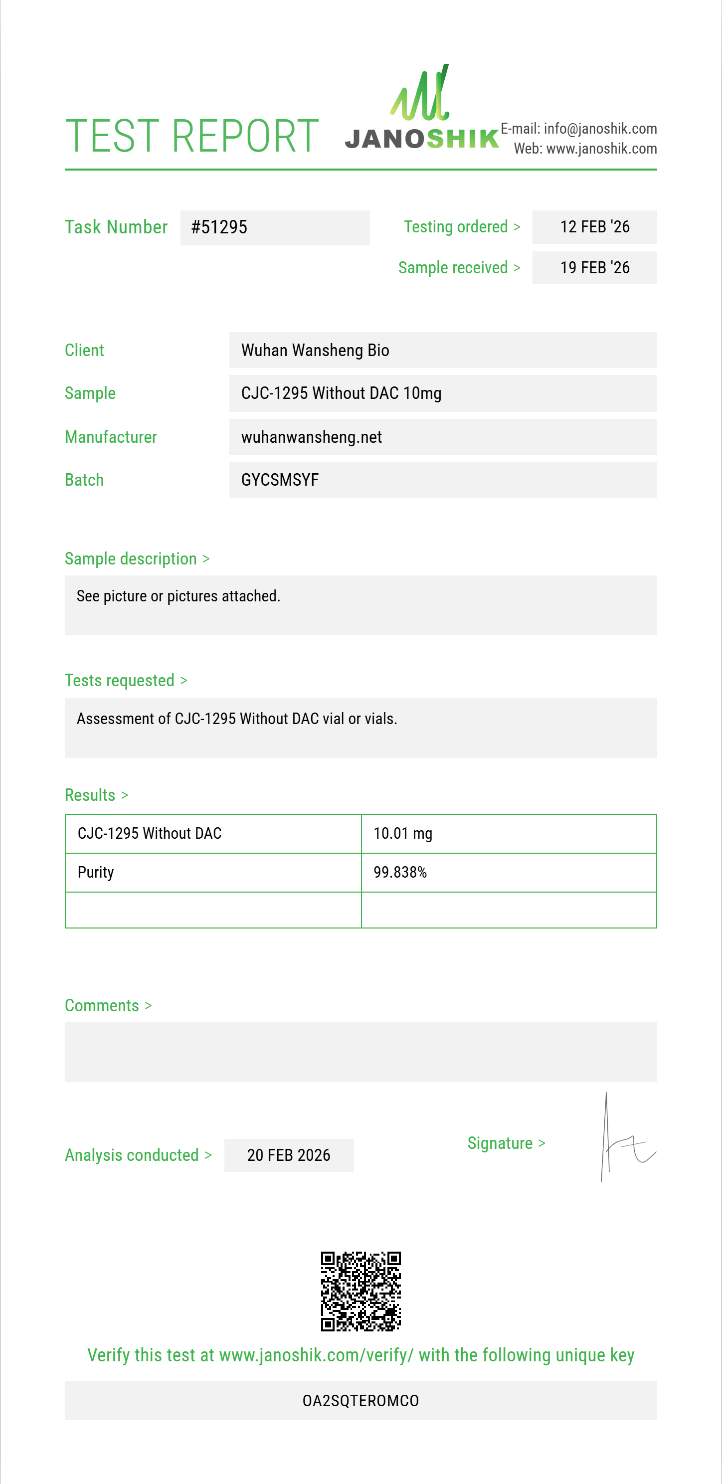 CJC-1295 Without DAC 10mg