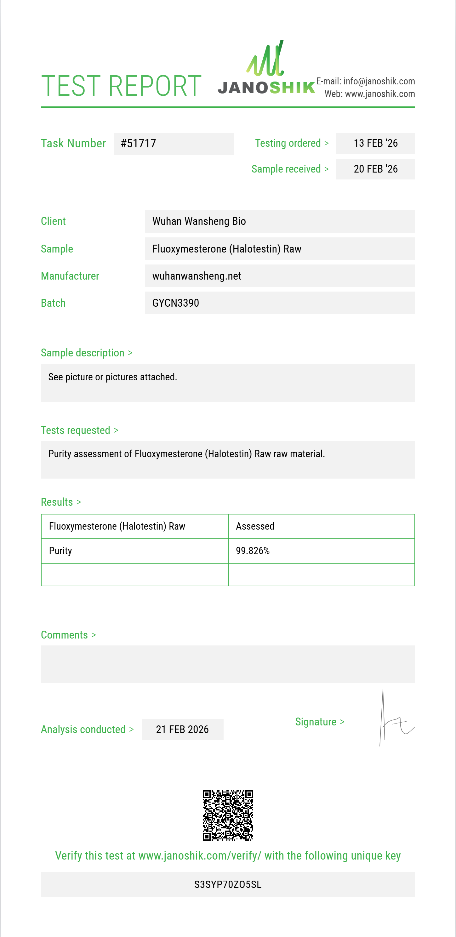 Fluoxymesterone (Halotestin) Raw